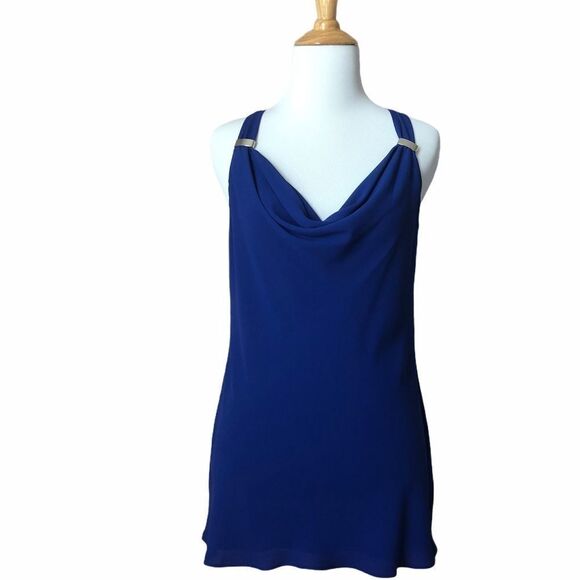 Cobalt Blue Cache Sleeveless Blouse - Picture 1 of 4